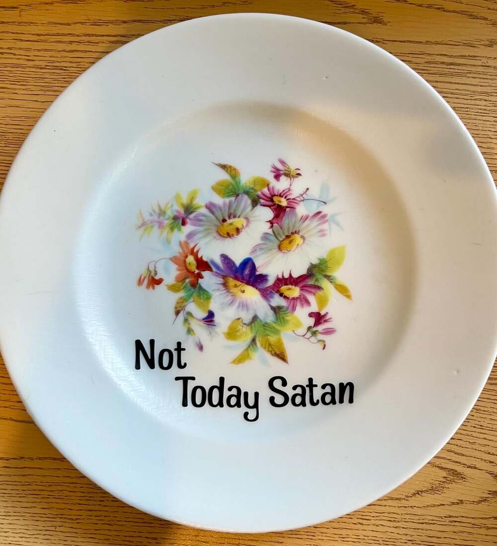Snarky Decorative Plate | Upcycled Vintage | One-of-a-Kind